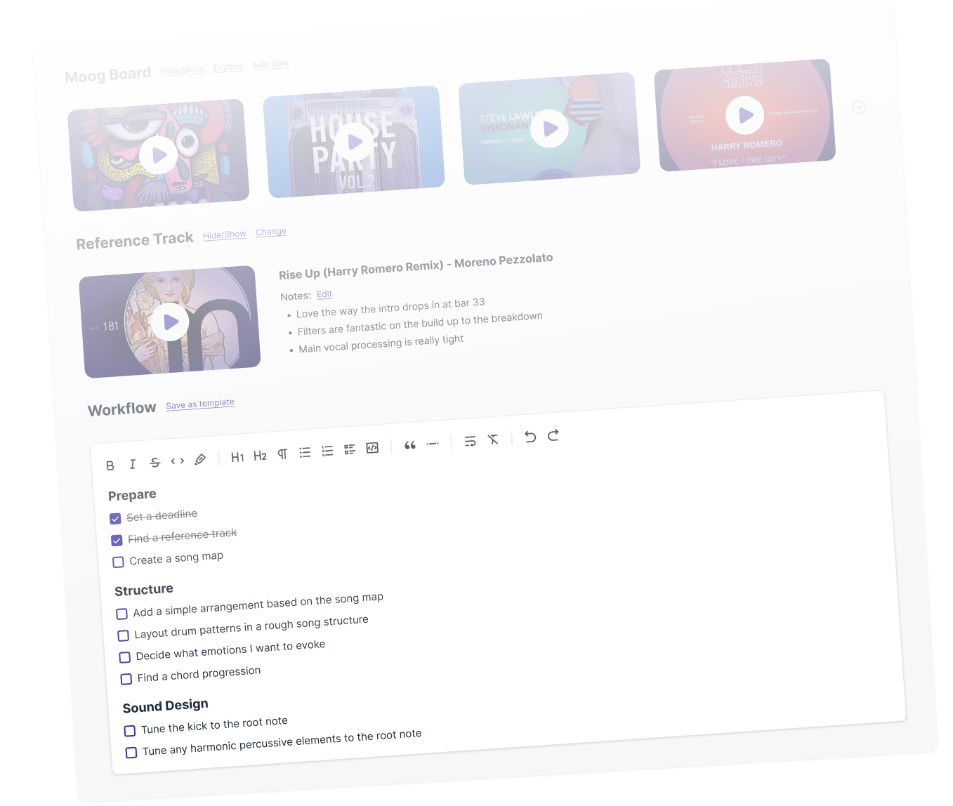 Mixvisor Track Templates